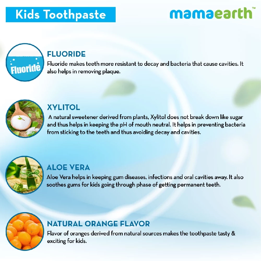 Sulfate Free Awesome Orange Toothpaste For Kids With Fluoride, 50 g-4.webp